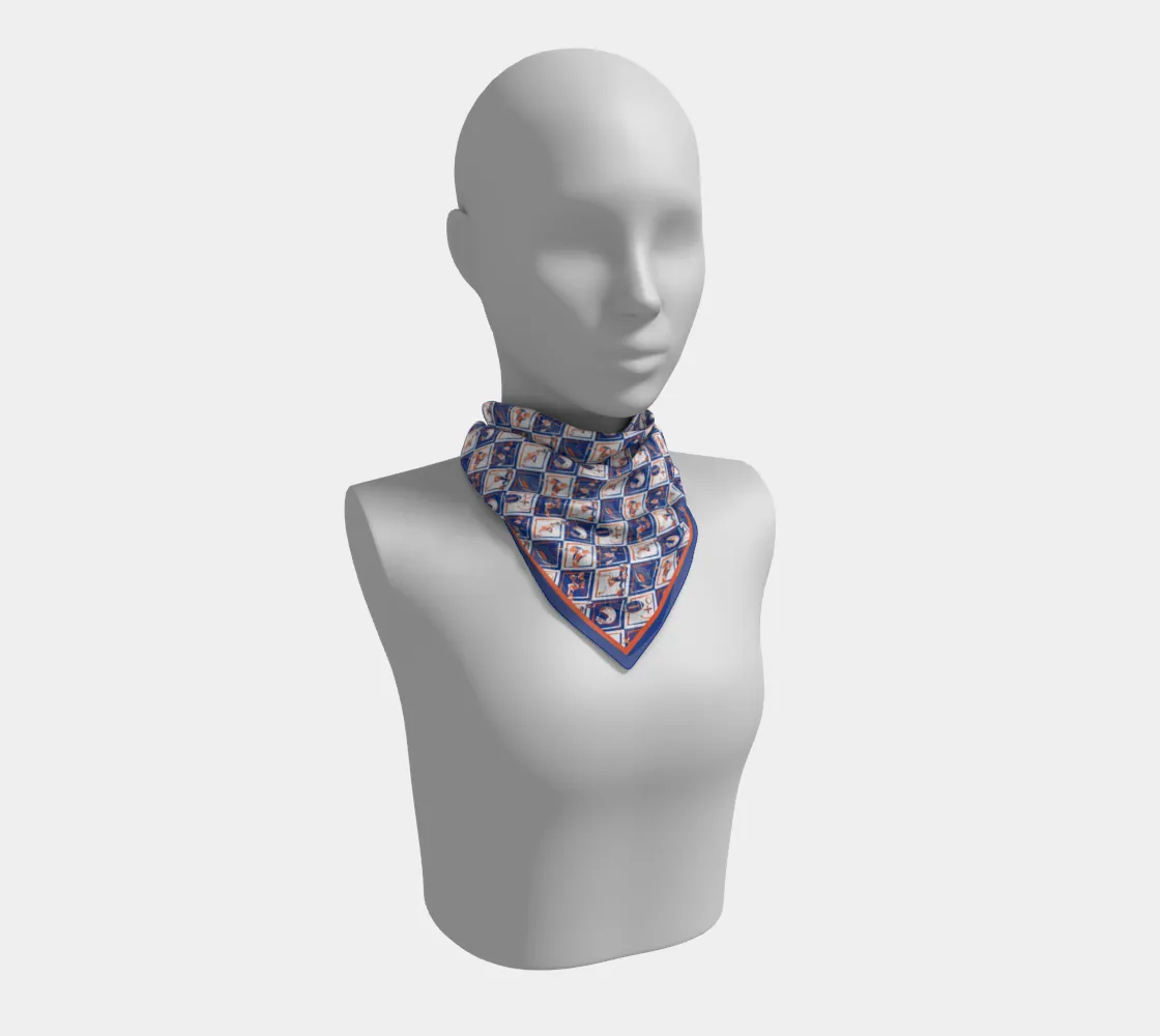 Cobalt   Orange Checkerboard Gameday 24 - Wholesale