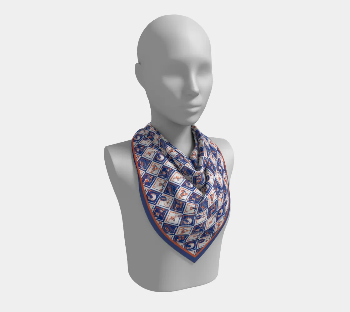 Cobalt   Orange Checkerboard Gameday 24 - Wholesale