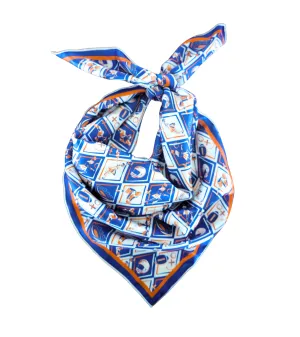 Cobalt   Orange Checkerboard Gameday 24 - Wholesale