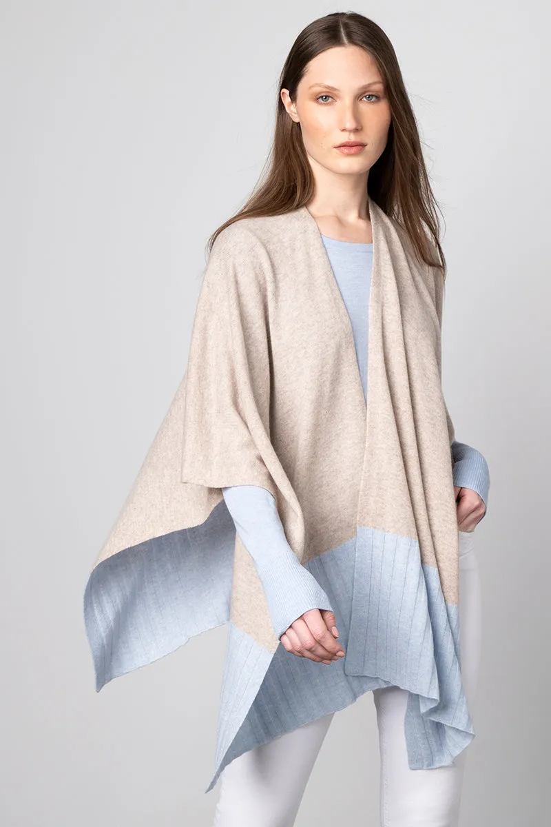 Contrast Trim Ruana