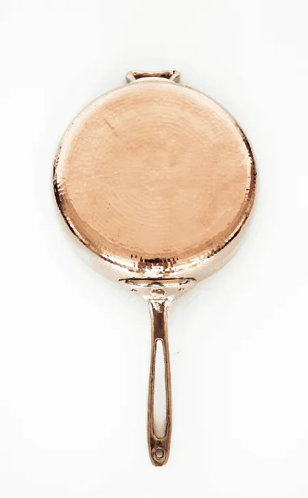 Copper Saute Pan 5.5 qt  w Flower Lid