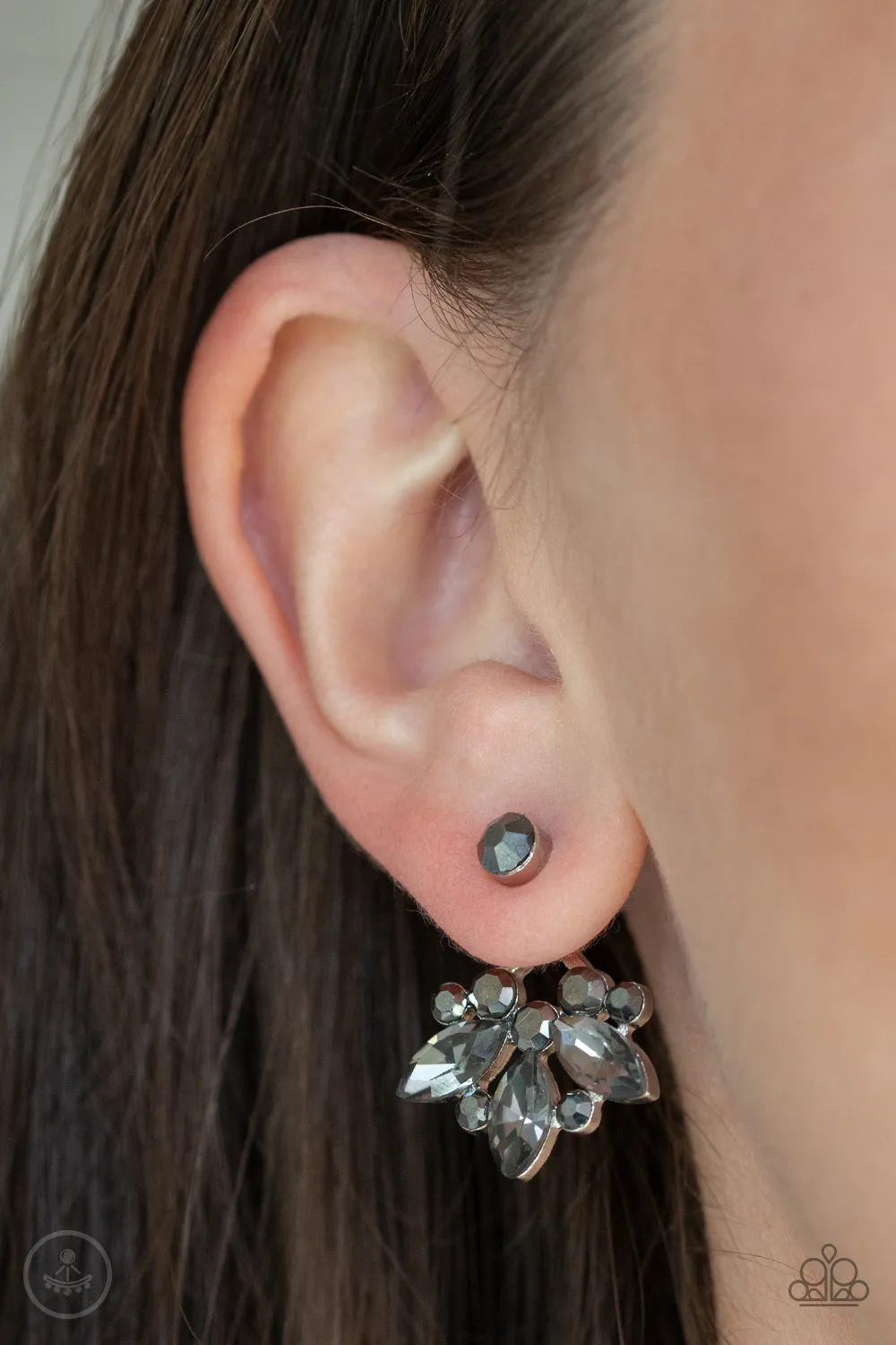 Crystal Constellations Silver Post Earring