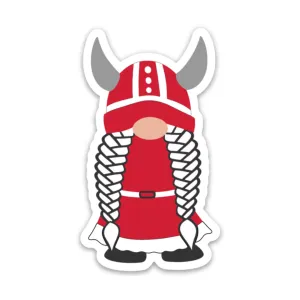 Danish Viking Girl Gnome Sticker