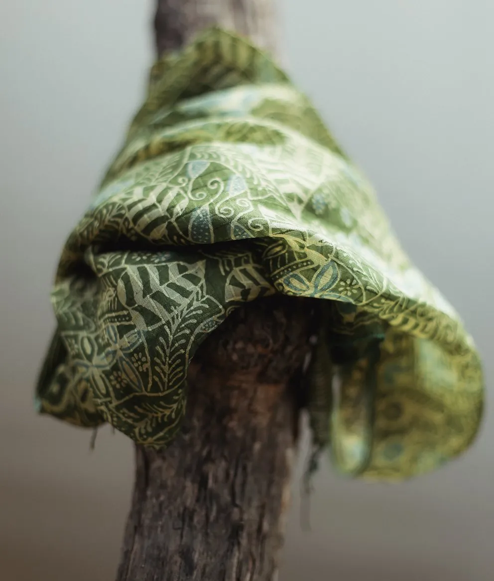 Daun Silk Batik Scarf