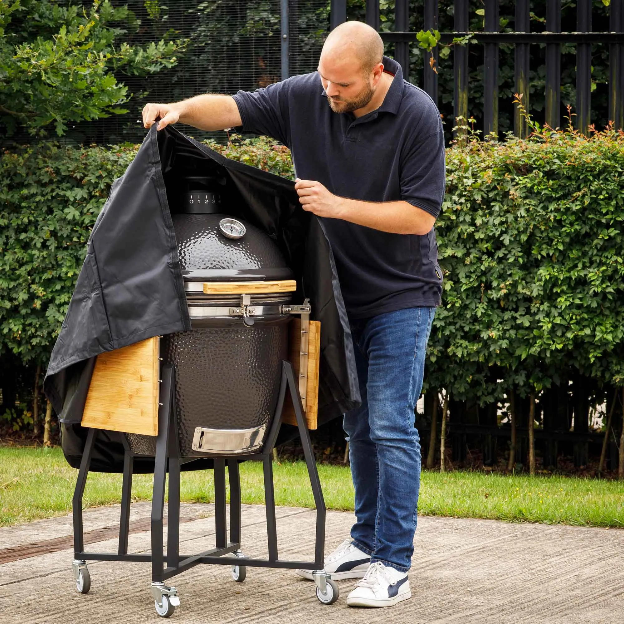 Dellonda Water Resistant Cover for Kamado BBQ - 75 x 95cm - DG183