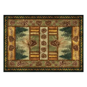 DOOR MAT WOVEN 52IN X 37IN - PINE CONE