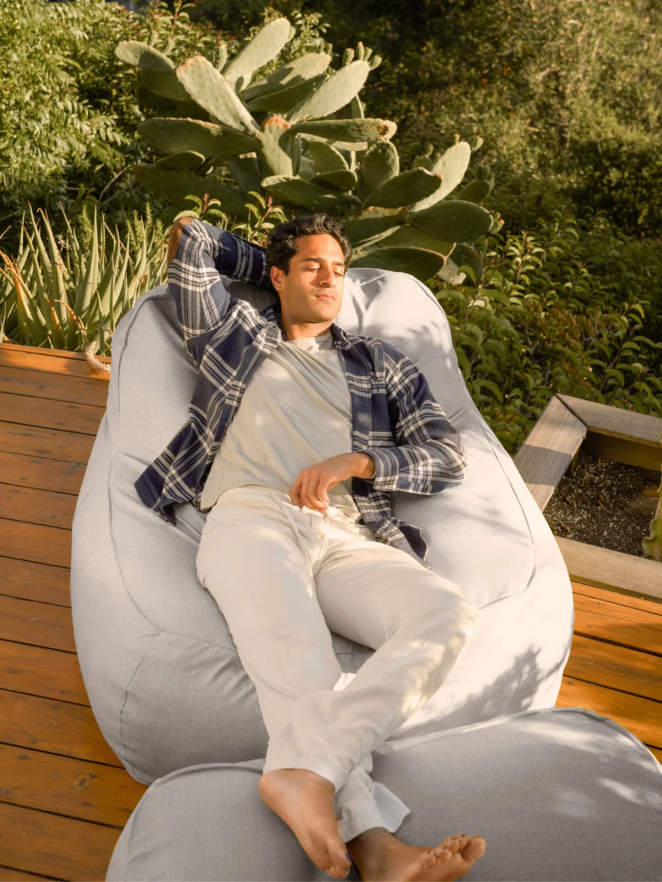 Dune Lounge Chair   Ottoman Outdoor - Gray