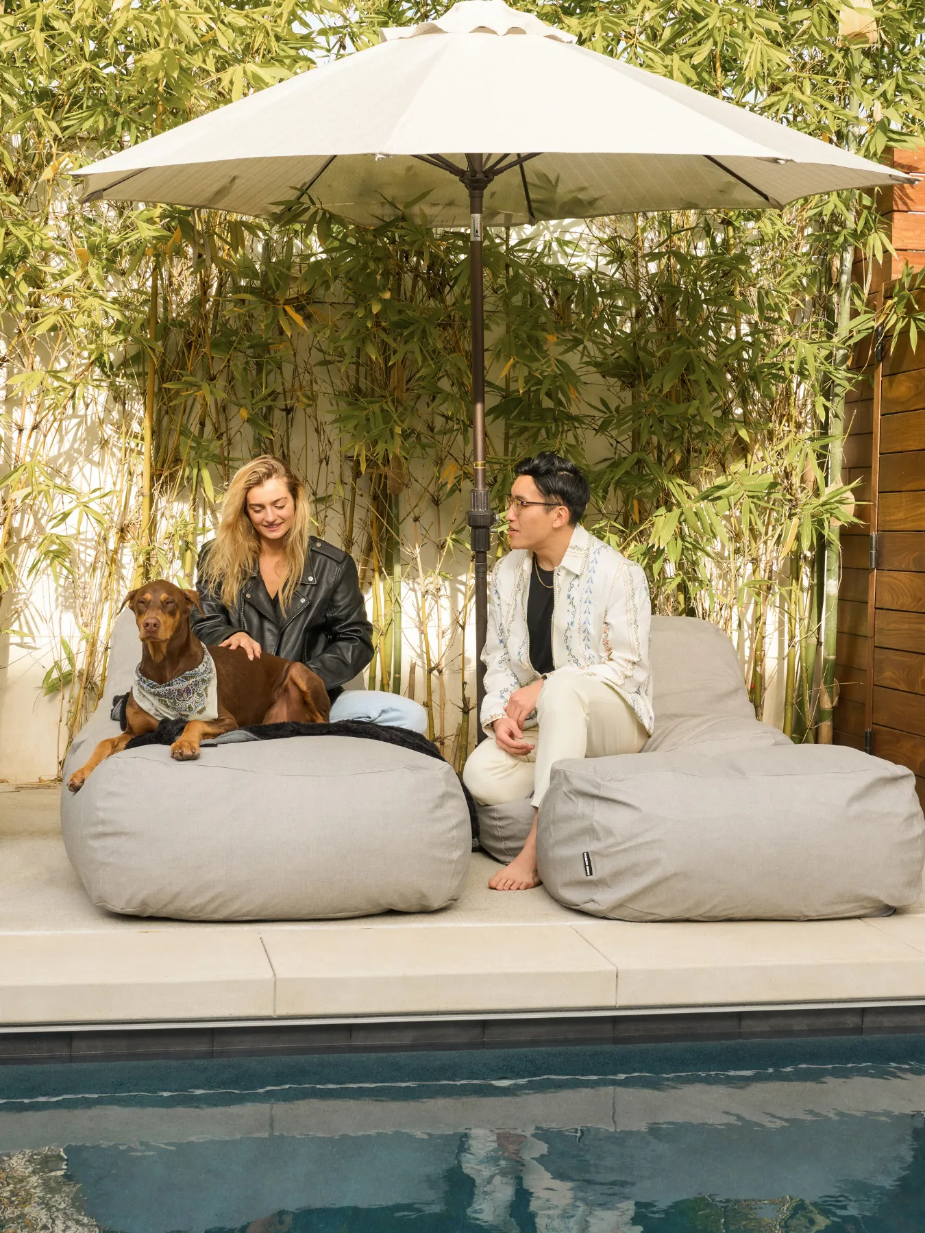 Dune Lounge Chair   Ottoman Outdoor - Gray