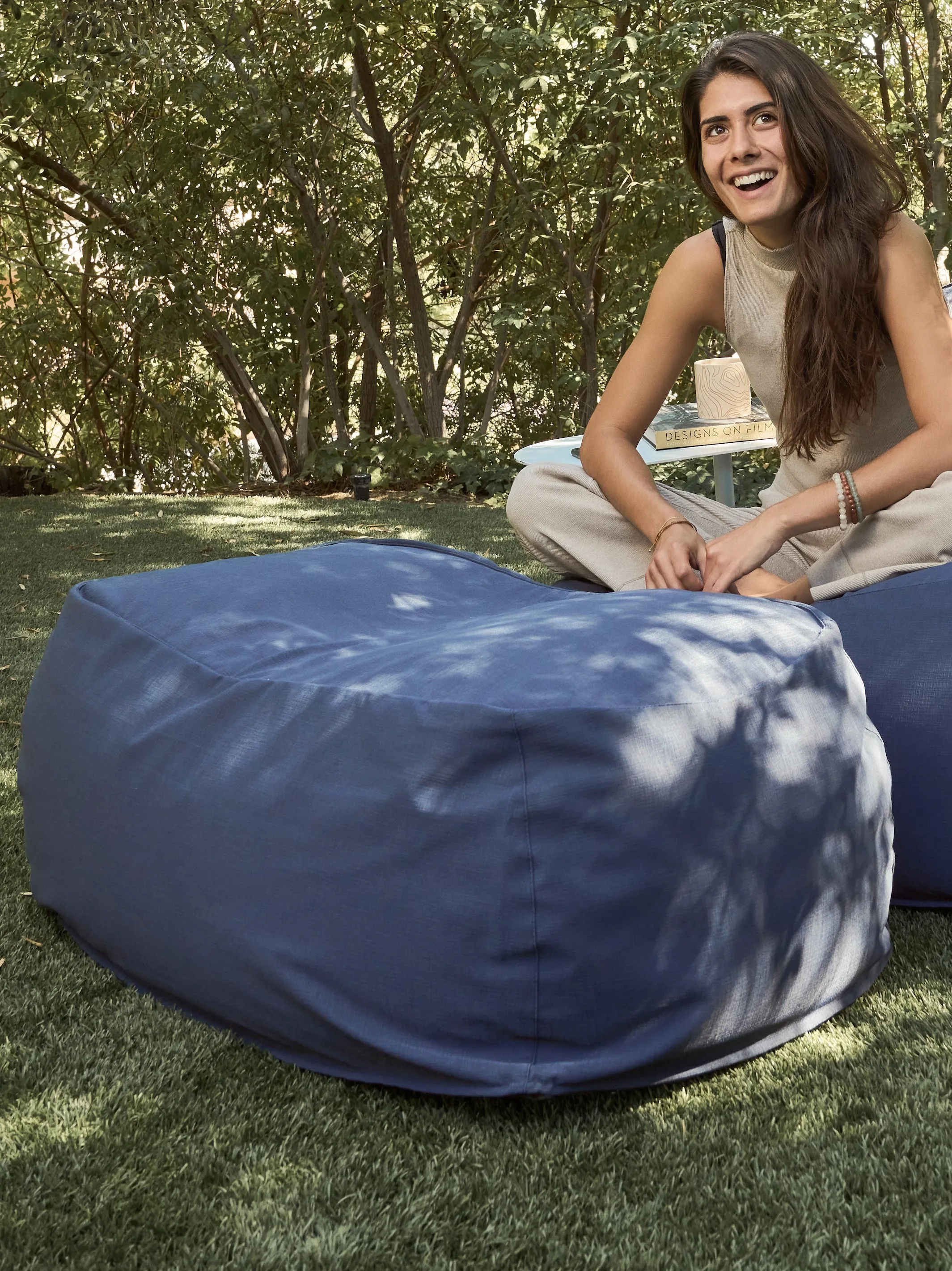 Dune Ottoman Outdoor - Navy