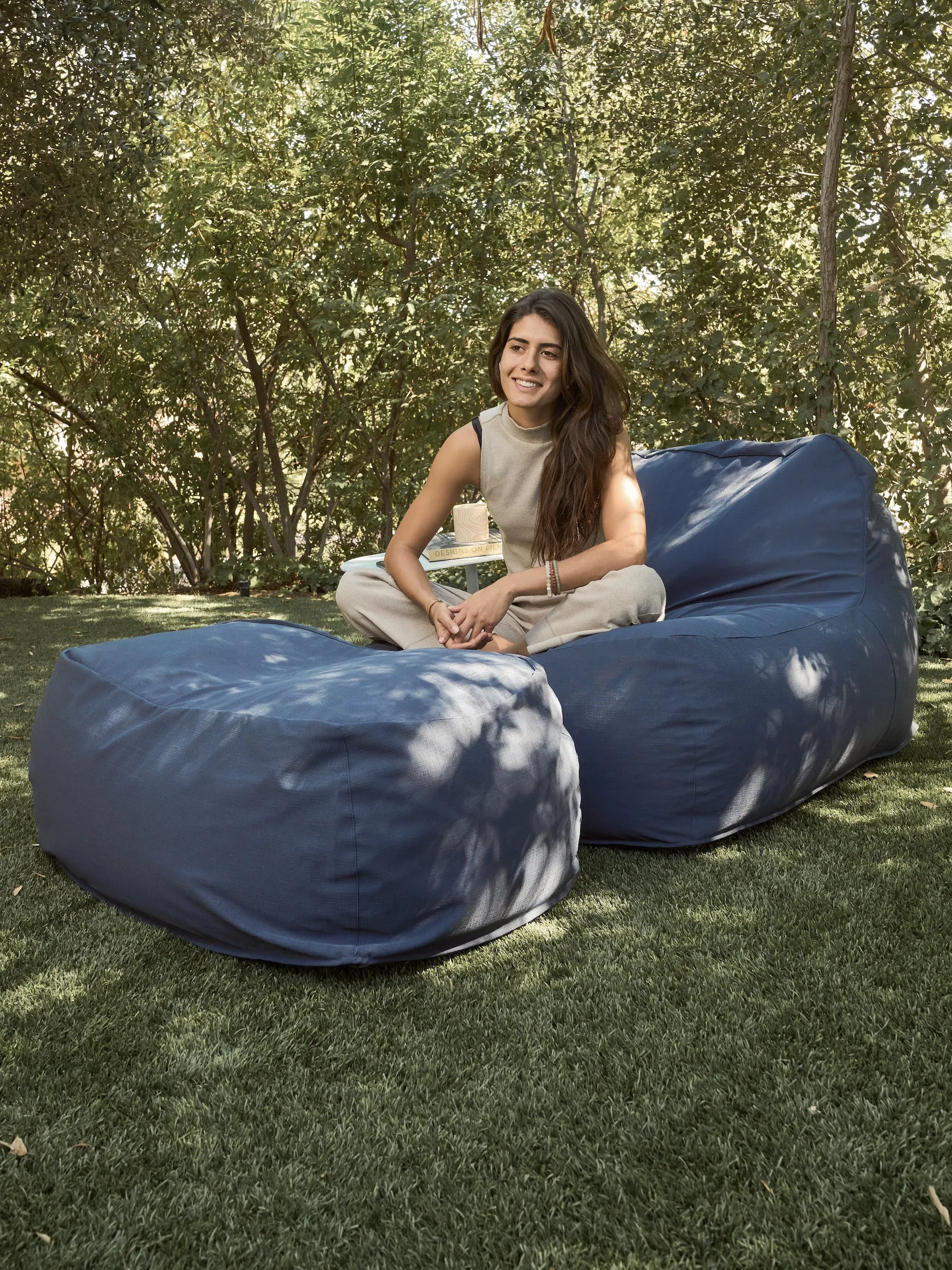 Dune Ottoman Outdoor - Navy