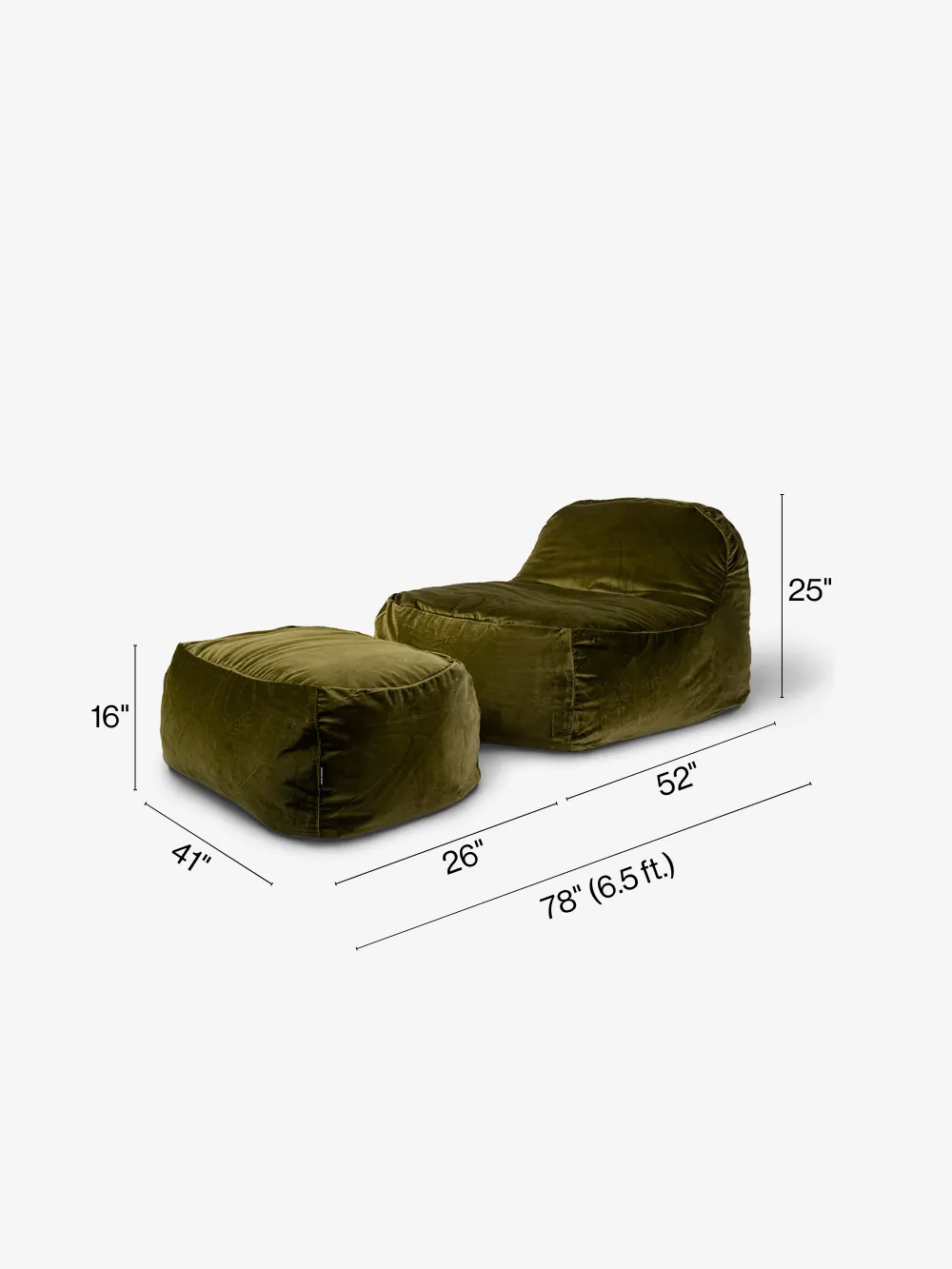 Dune Ottoman Outdoor - Navy