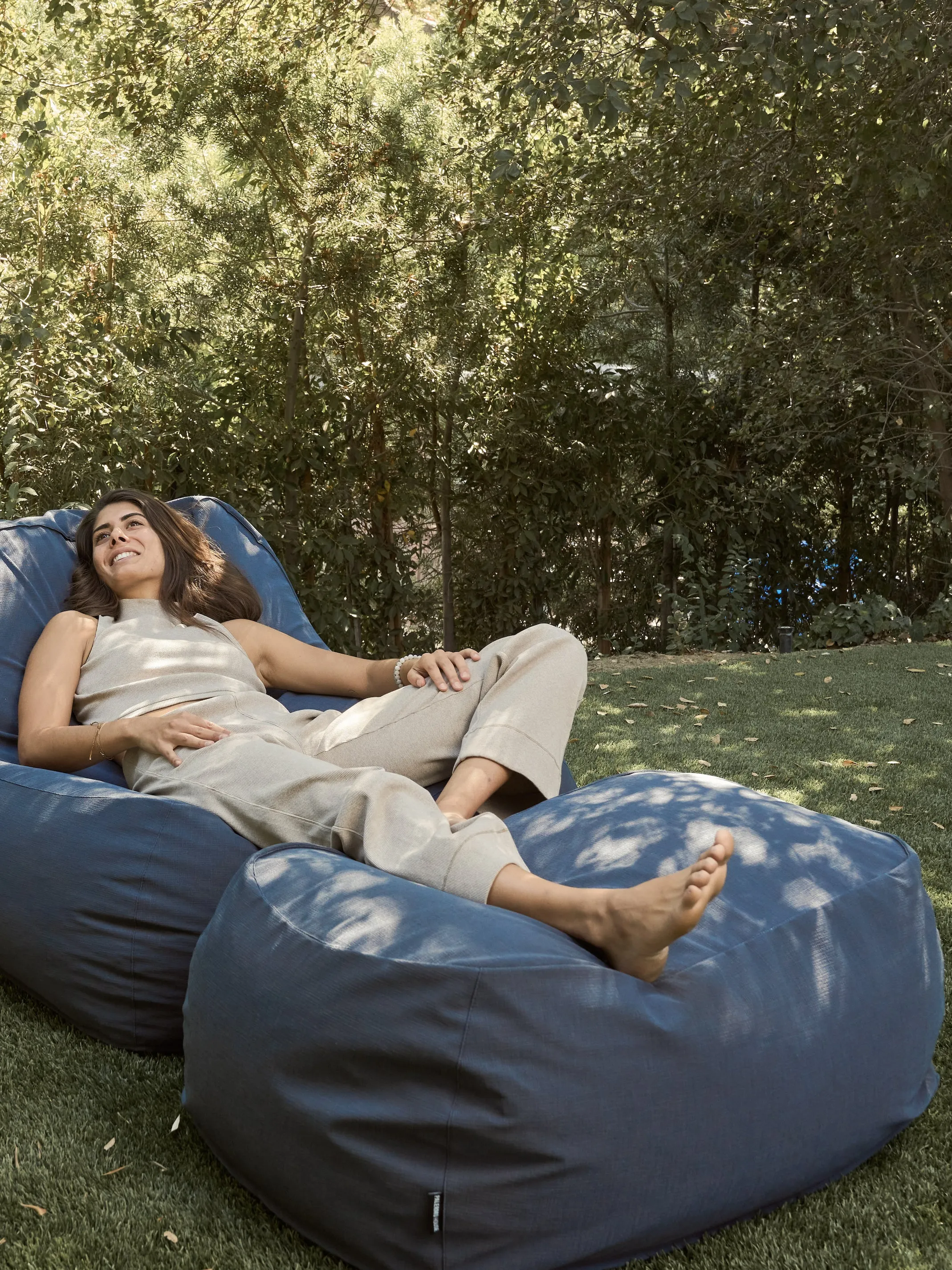 Dune Ottoman Outdoor - Navy