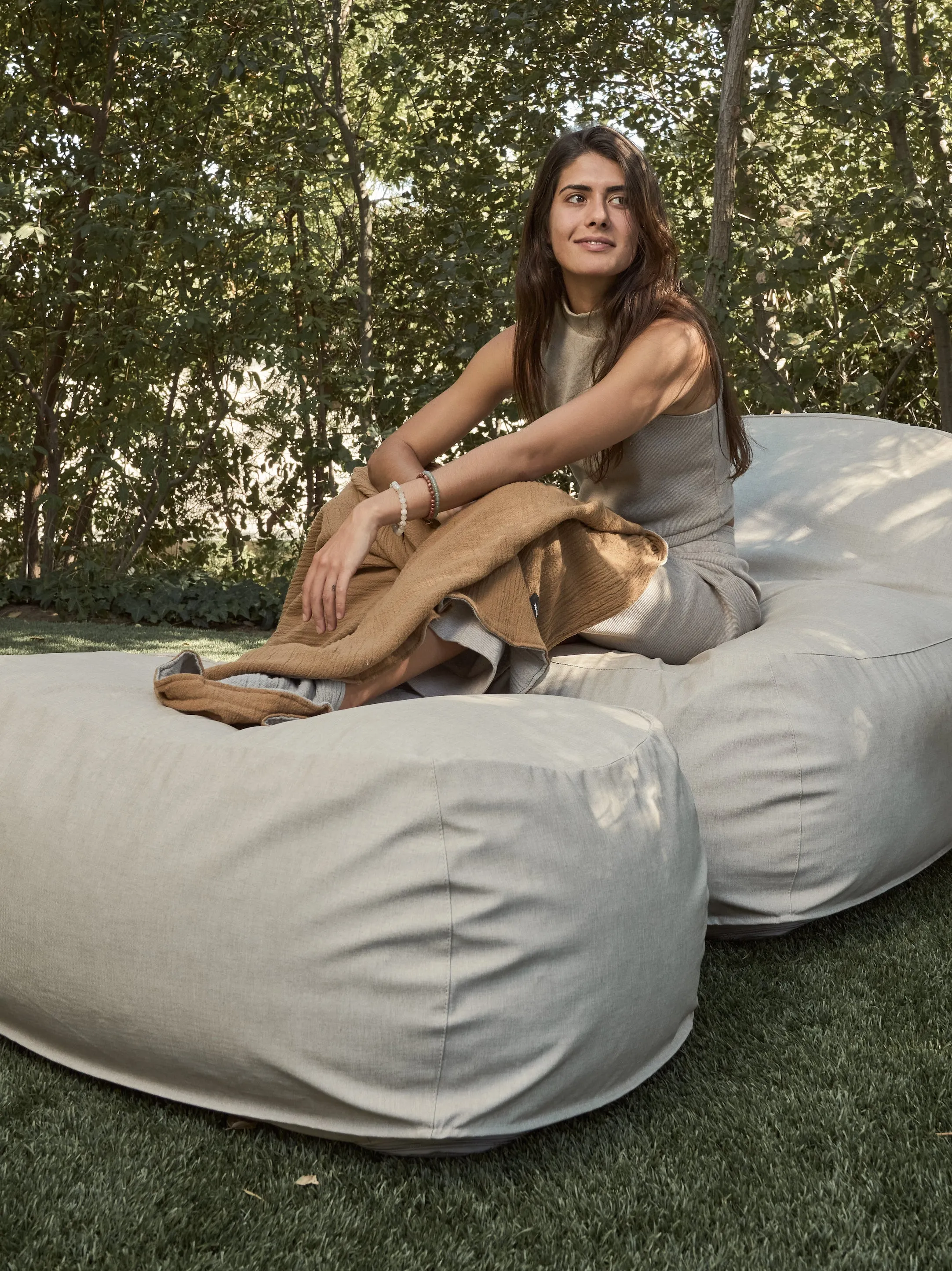 Dune Ottoman Outdoor - Oat