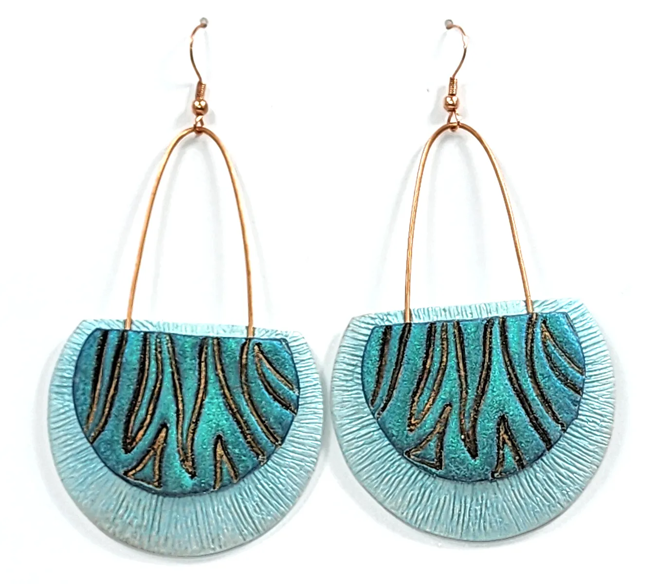 Earrings "EP-63 Turquoise/Brown" by Dianne Hayes Quarles