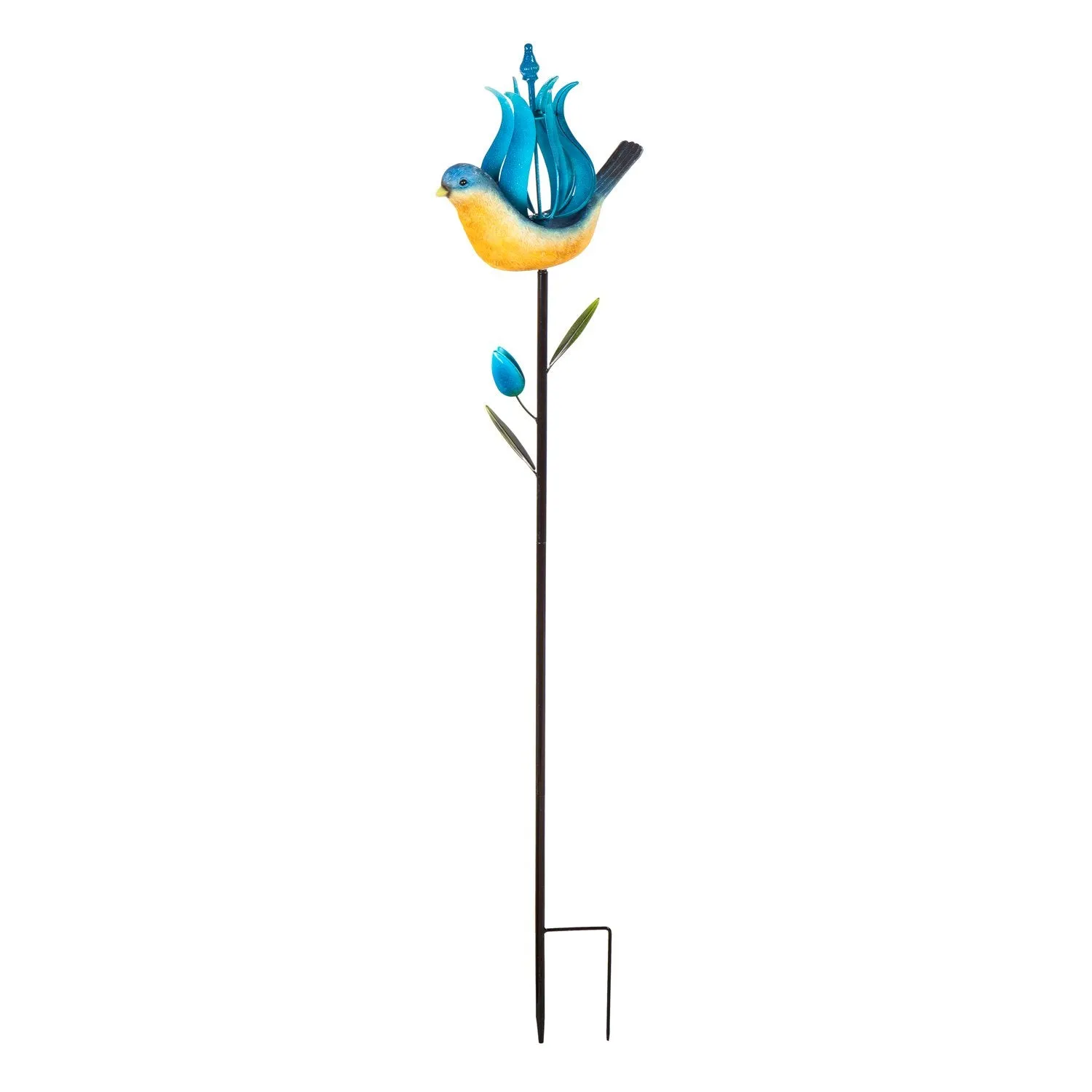 Evergreen Wind,52"H Blue Bird Wind Spinner,11.81x5.71x52.76 Inches