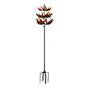 Evergreen Wind,85" H Multi-Color Wave Hydro Kinetic,18x18x85 Inches