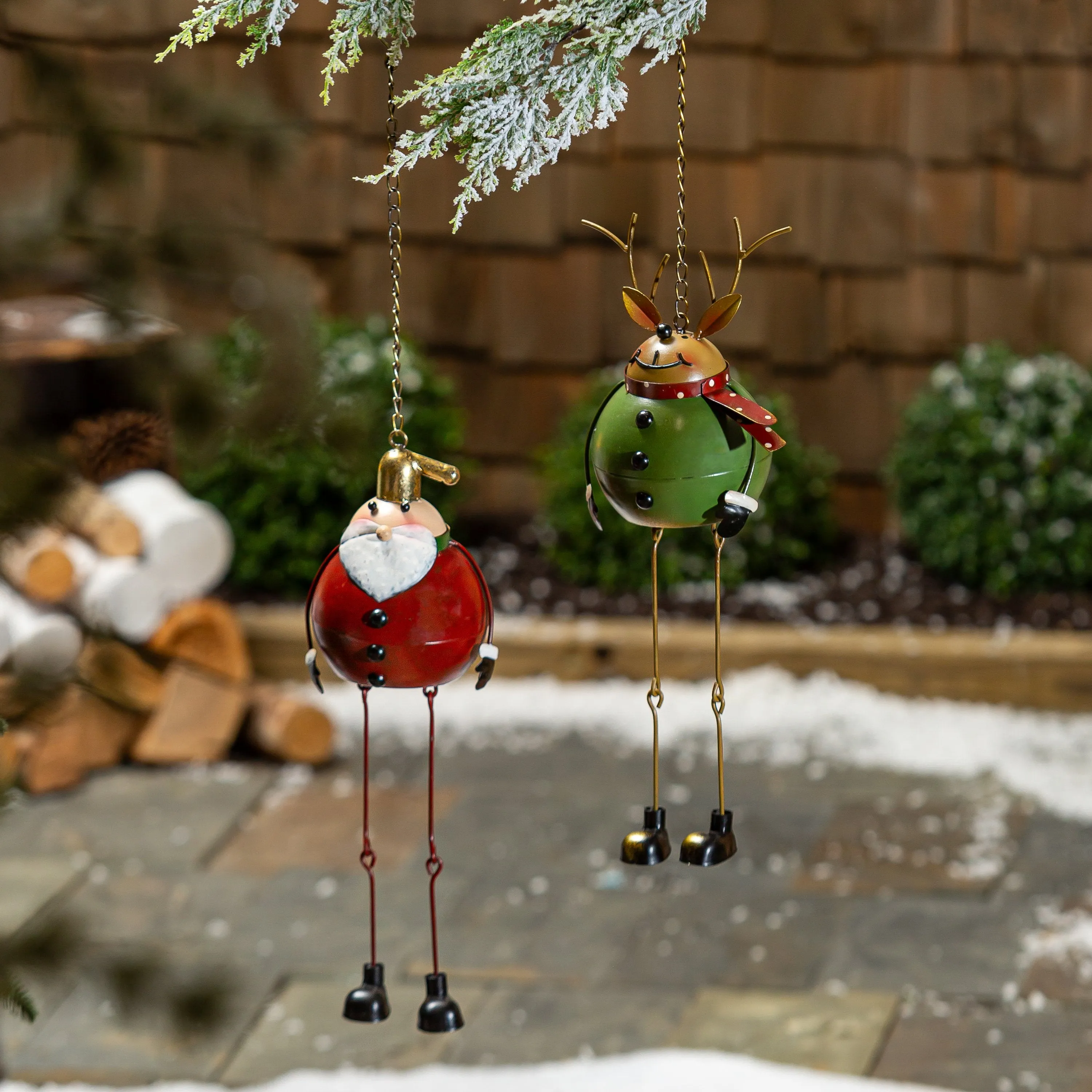 Evergreen Wind,Metal Chubby Winter Bell,6x5x29.5 Inches