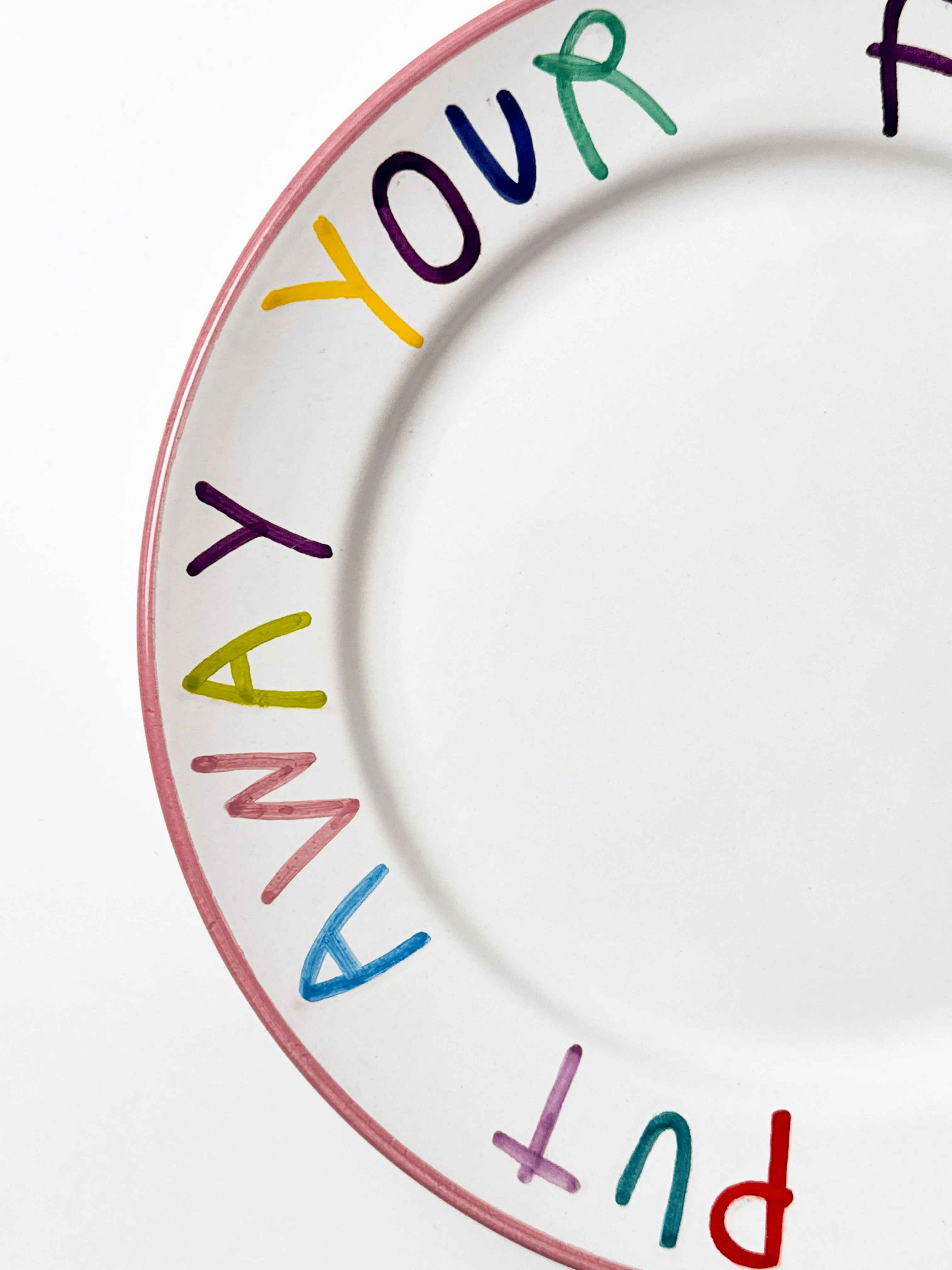 'Fcking Phone' Hand Painted Ceramic Plate