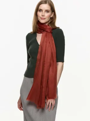 Featherlight Auburn Cashmere Scarf