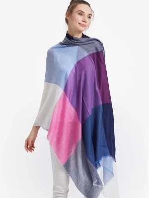 Featherlight Blue Purple Cashmere Scarf