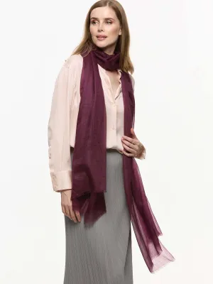 Featherlight Mauve Wine Cashmere Scarf