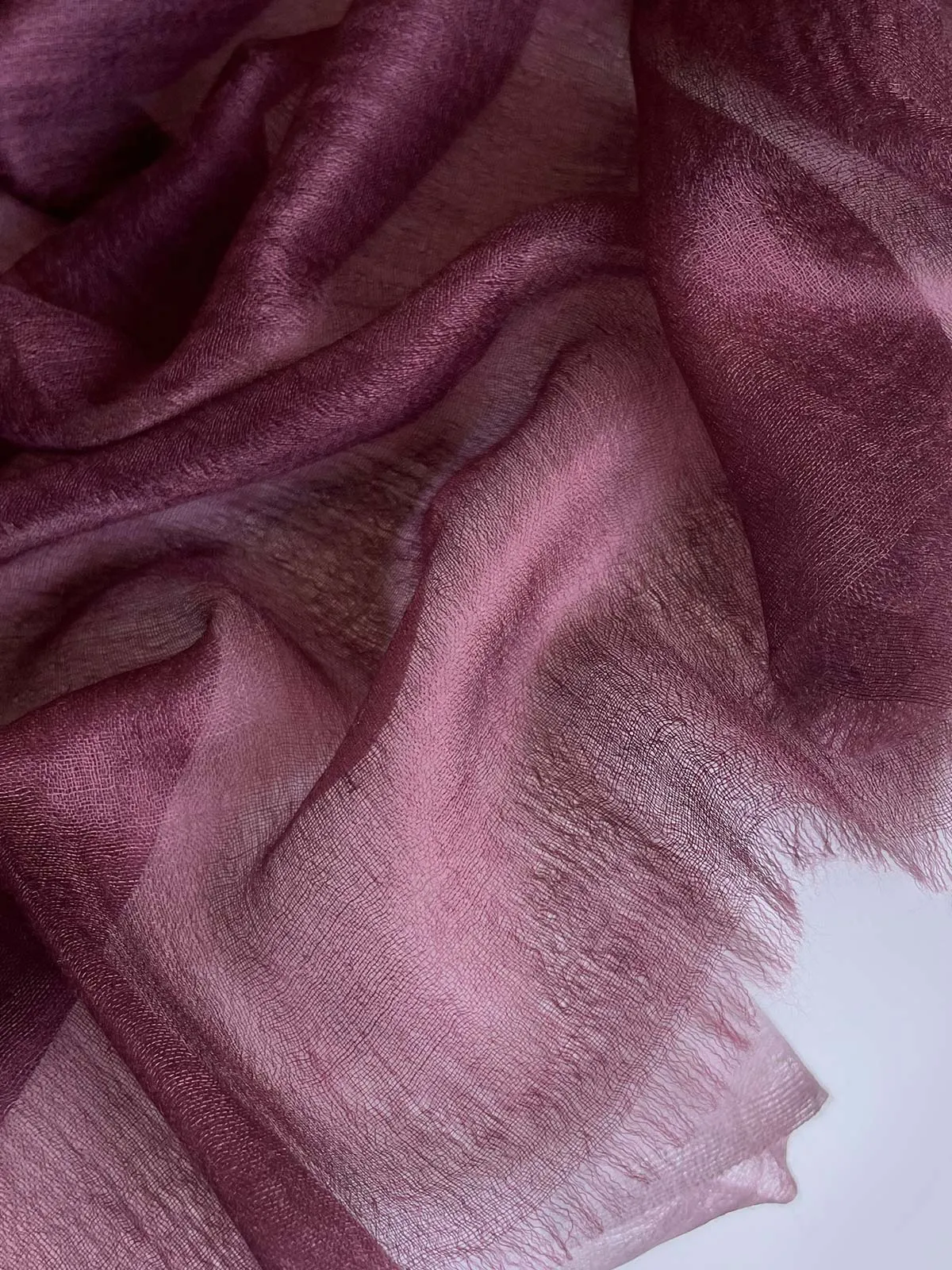 Featherlight Mauve Wine Cashmere Scarf
