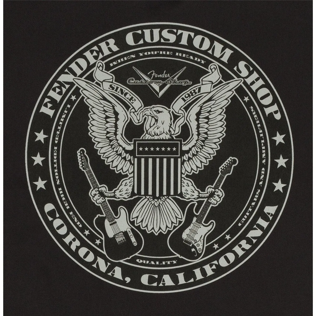 Fender Lifestyle Custom Shop Eagle Work Shirt S Black 9190112306