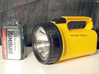 FLASHLIGHT LANTERN WITH 6 VOLT BATTERY - NEW
