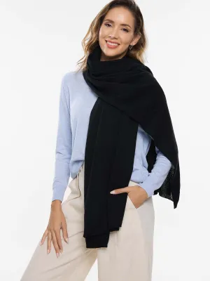 FlexKnit Black Cashmere Wrap