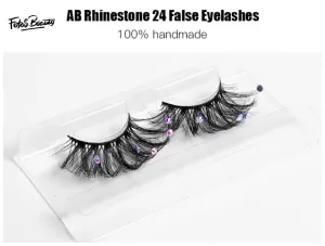 Fofosbeauty Glitter Sequins False Eyelashes, 3D Fluffy Wispy Faux Mink Lashes