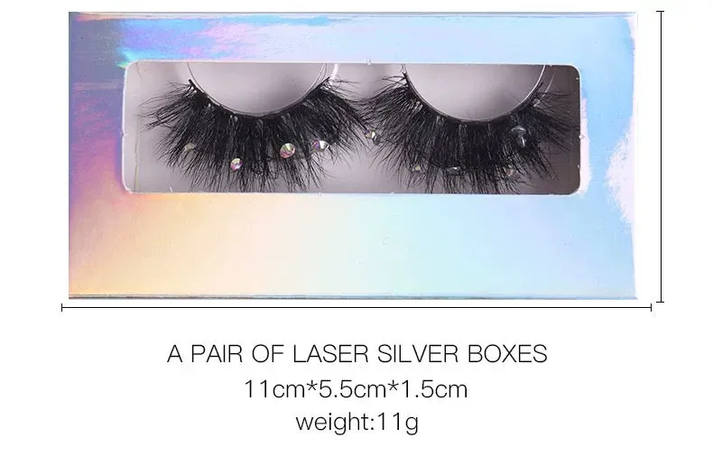 Fofosbeauty Glitter Sequins False Eyelashes, 3D Fluffy Wispy Faux Mink Lashes