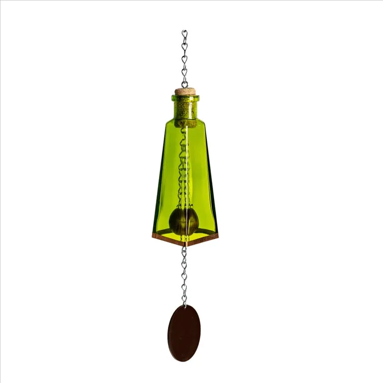 Glass Wind Chimes Made from Pyramid Shaped Bottles FB1594