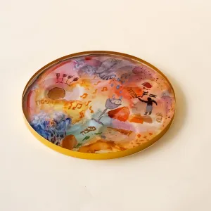 Hand Carved Crystal Seder Plate