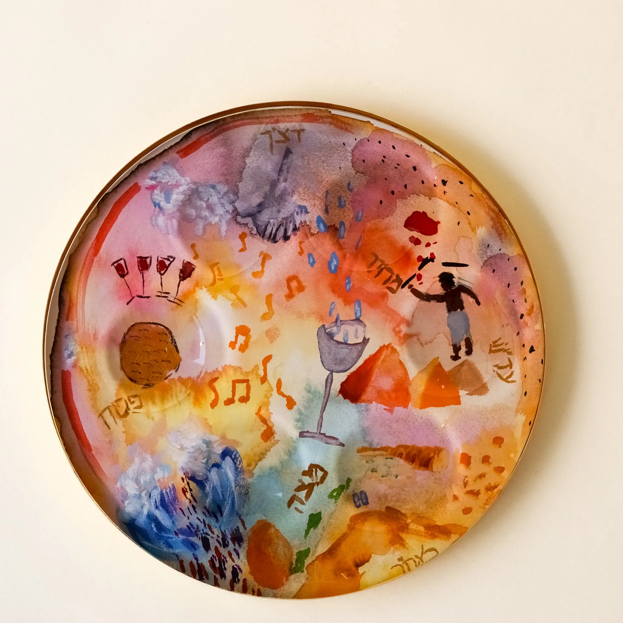 Hand Carved Crystal Seder Plate