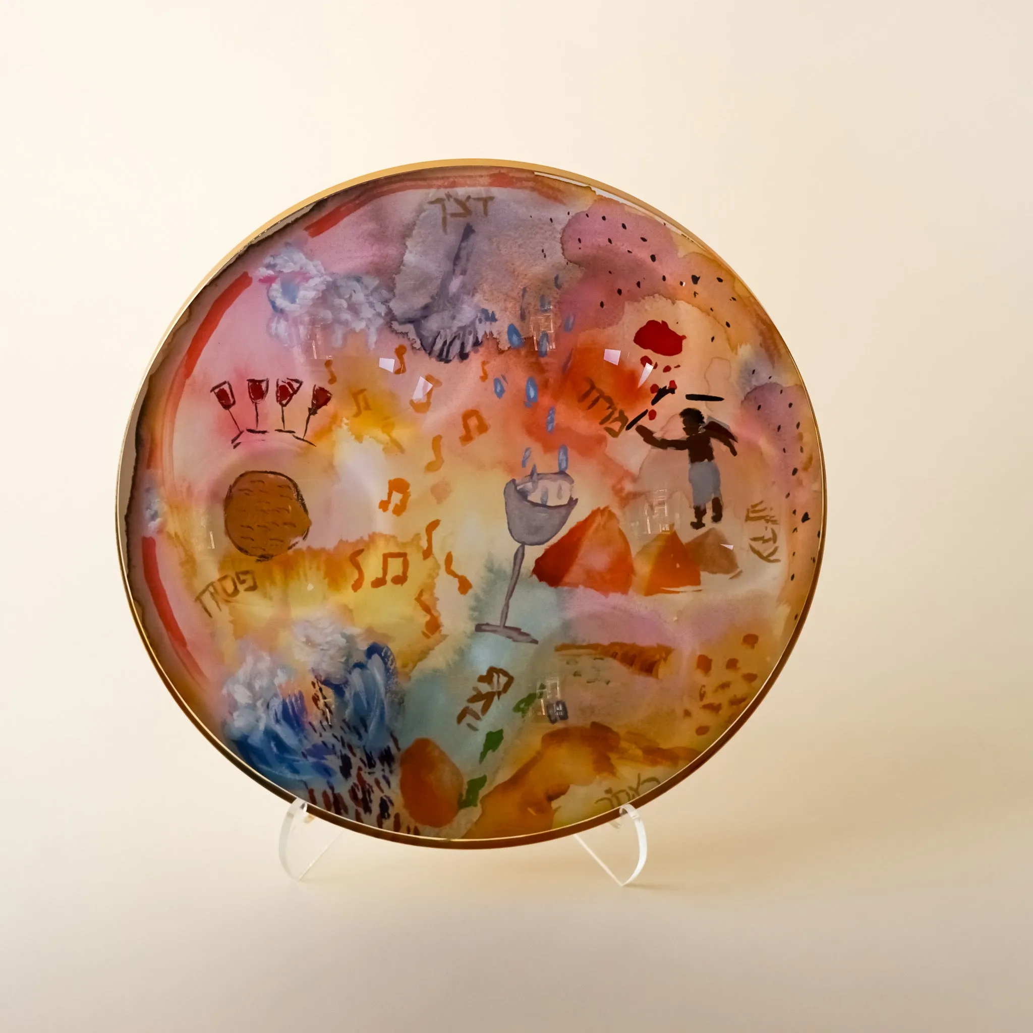 Hand Carved Crystal Seder Plate