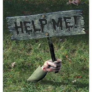 Help Me Zombie Ground Breaker Sign