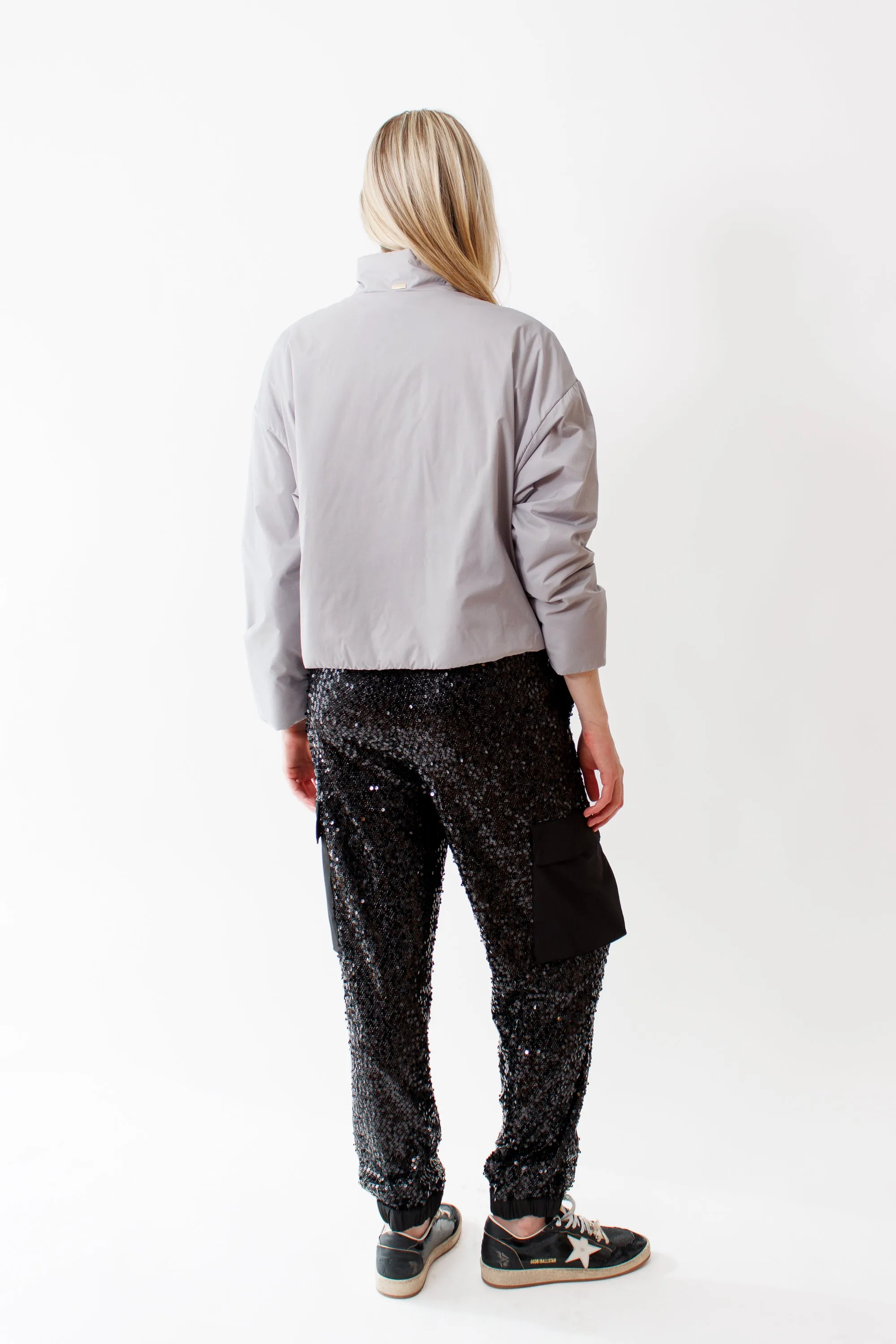 Herno Paillettes Mesh Cargo Pants