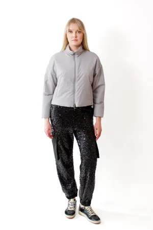 Herno Paillettes Mesh Cargo Pants