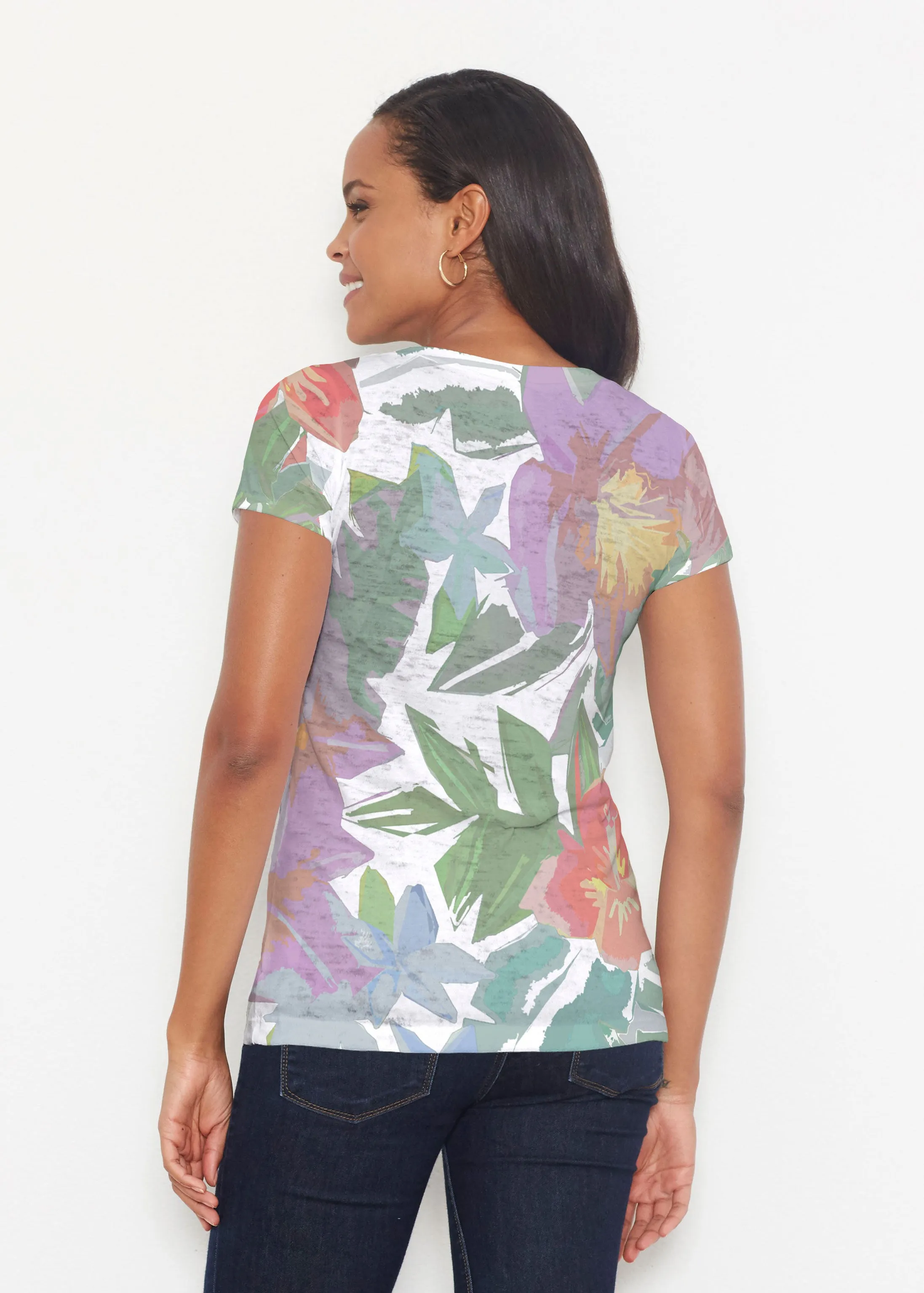 Hibiscus Island (19212) ~ Signature Short Sleeve Scoop Shirt