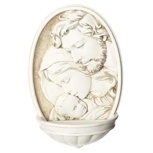Holy Family Holy Water Font (8")
