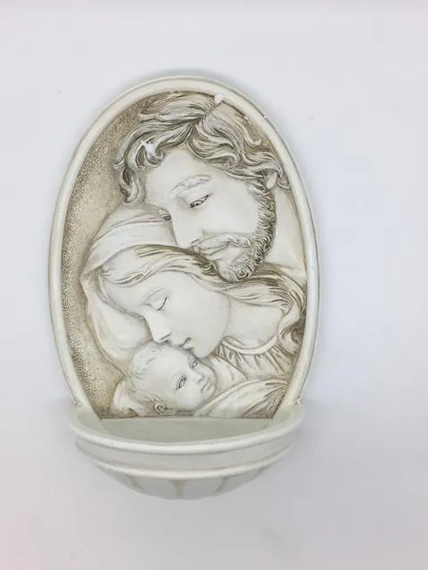 Holy Family Holy Water Font (8")