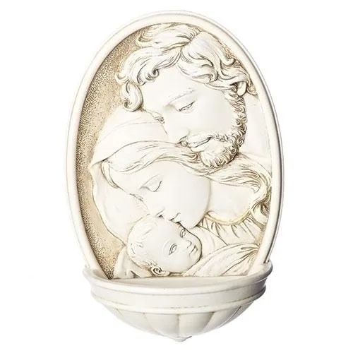 Holy Family Holy Water Font (8")