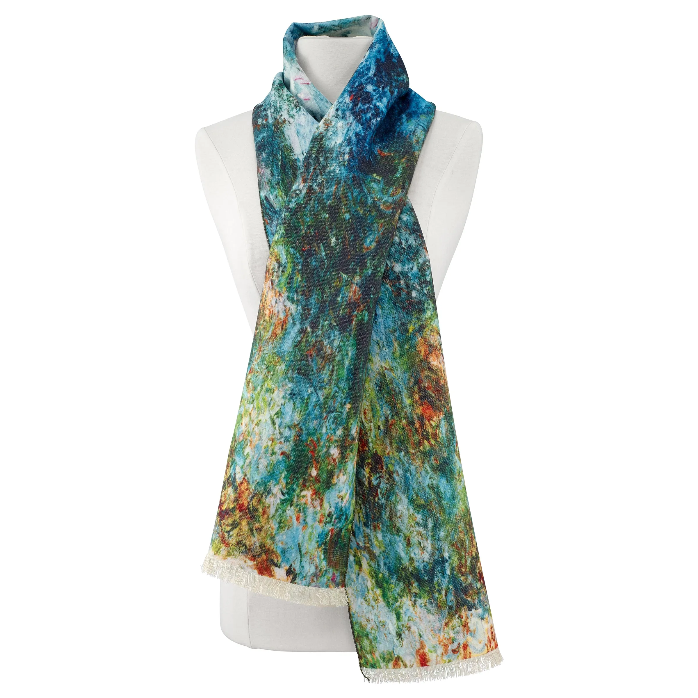House Viewed From Rose Garden Viscose\Poly Scarf