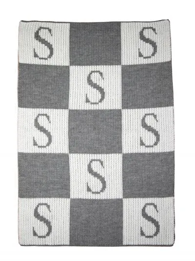 Initial & Blocks Stroller Blanket