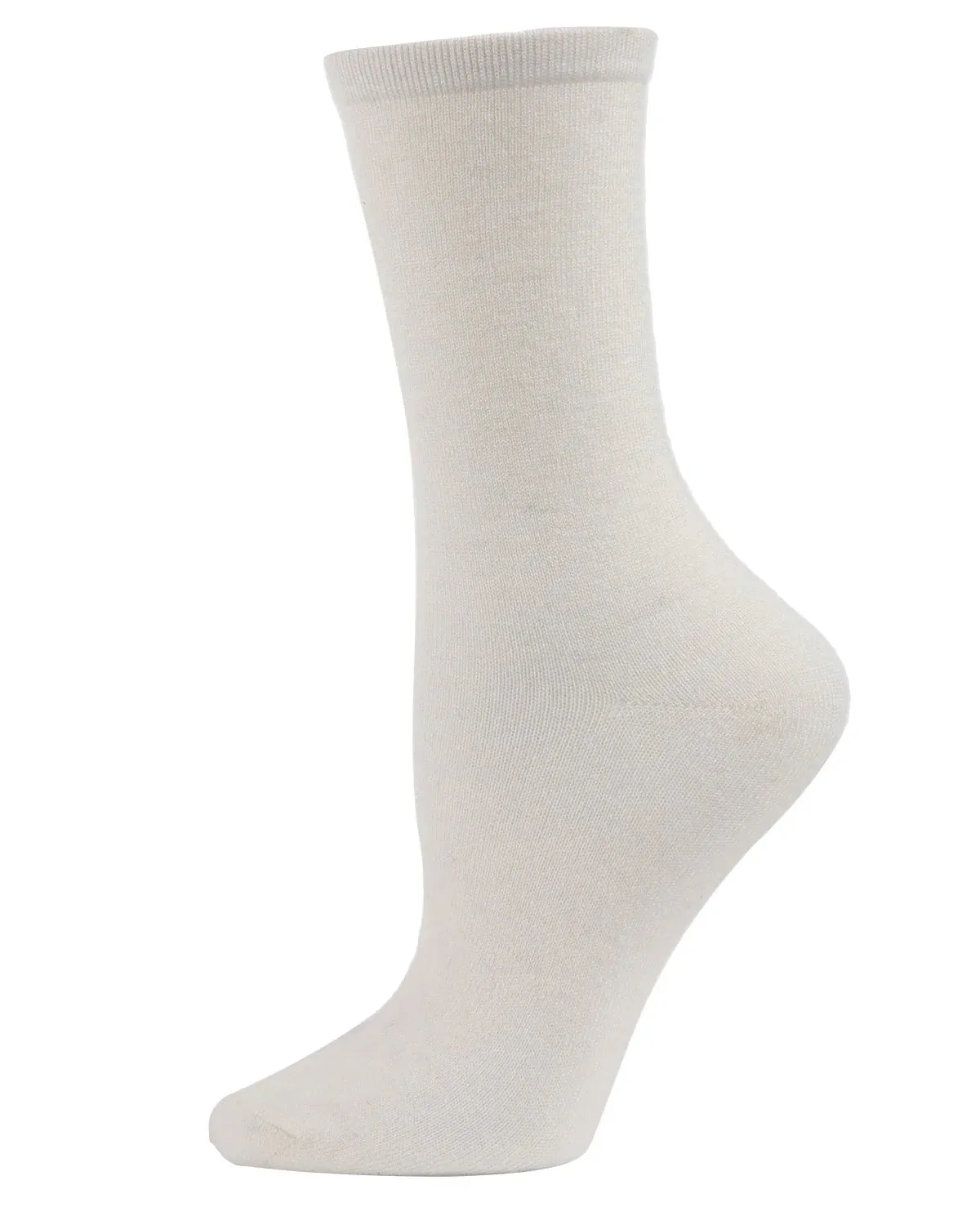 Ivory Cashmere Crew Socks