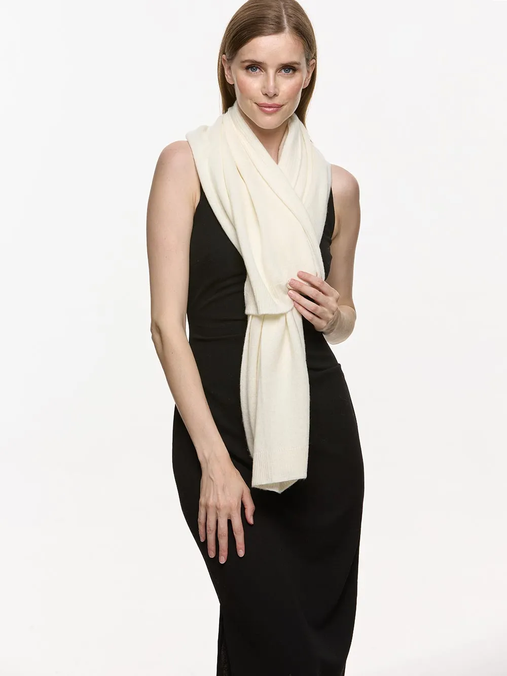 Ivory Wearable Cashmere Wrap