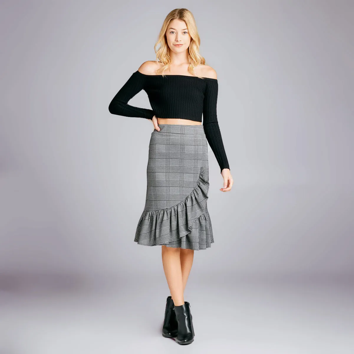 Jacquard Midi Skirt