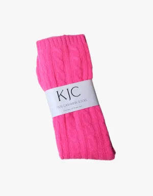 KJC Cashmere Cable Socks