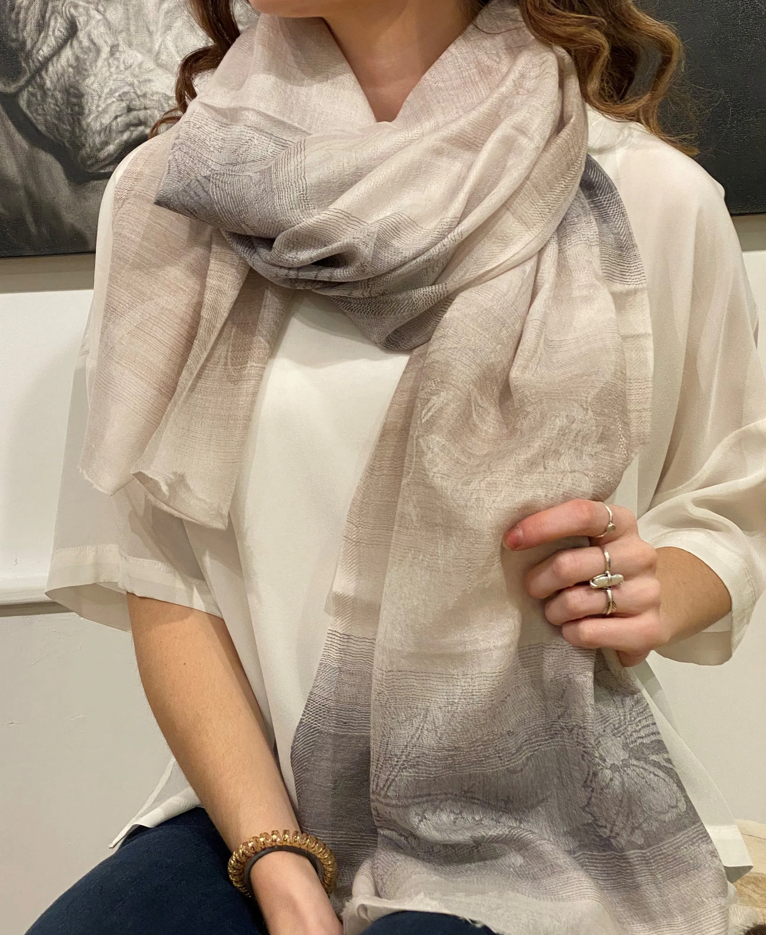 KNITTED CASHMERE SCARF