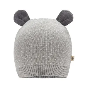 Knitted Grey Hat With Ears